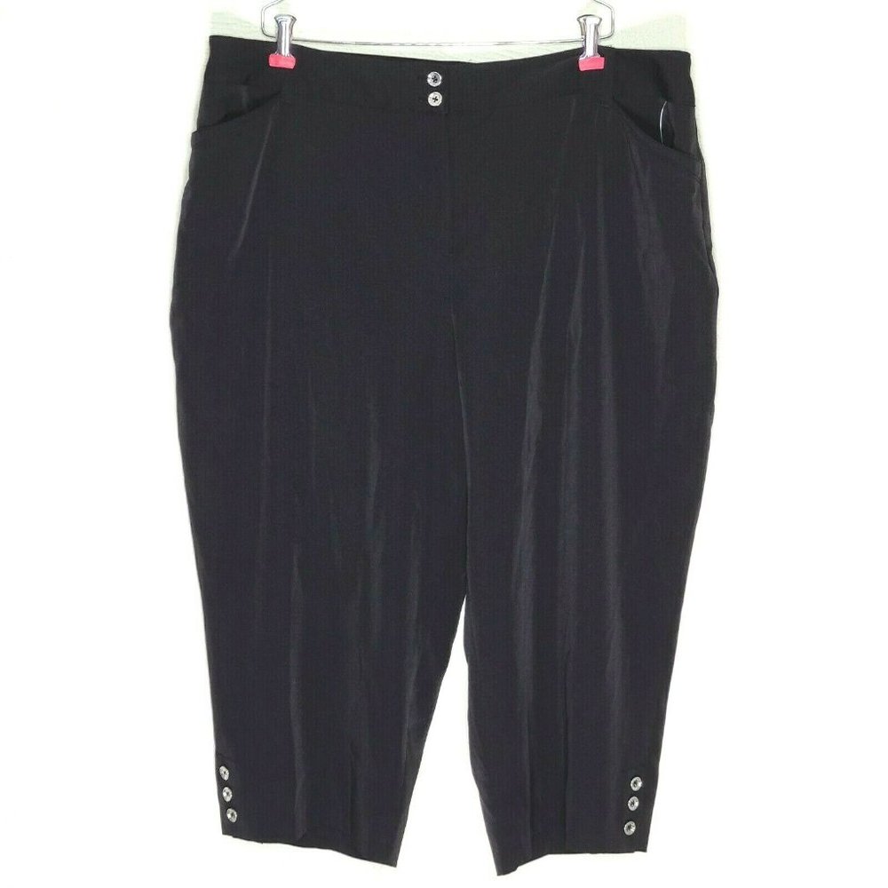 Cato Wide Leg Capri Pants High Rise